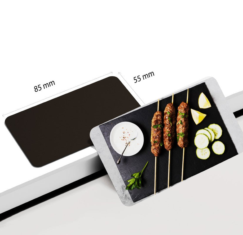 dhcrafts Rectangular Rubber Fridge Magnet Multicolor Food Kebab Rectangular Design Pack of 1 (8.6cm x 5.4cm)